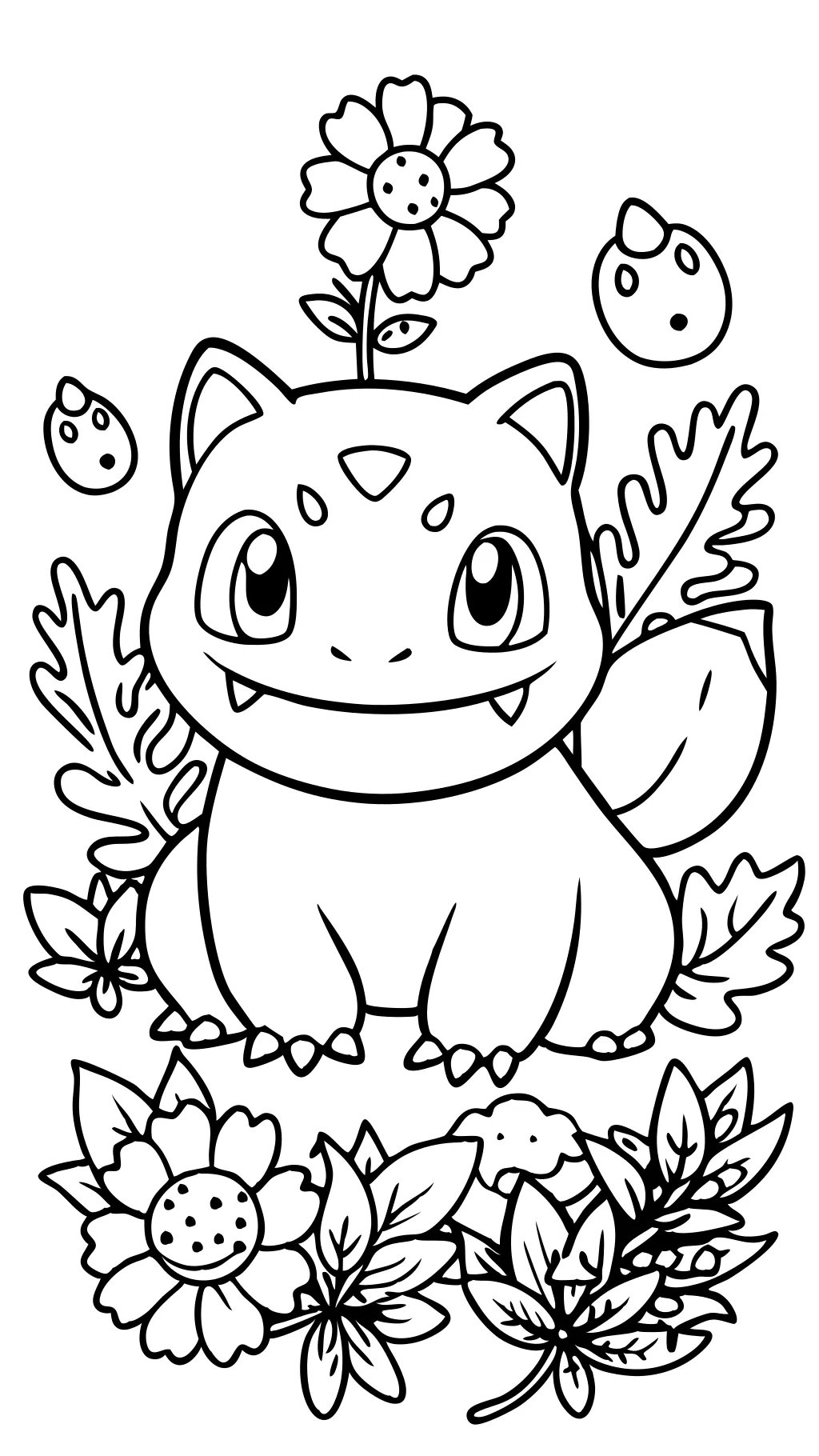 Página para colorear de Pokémon Bulbasaur